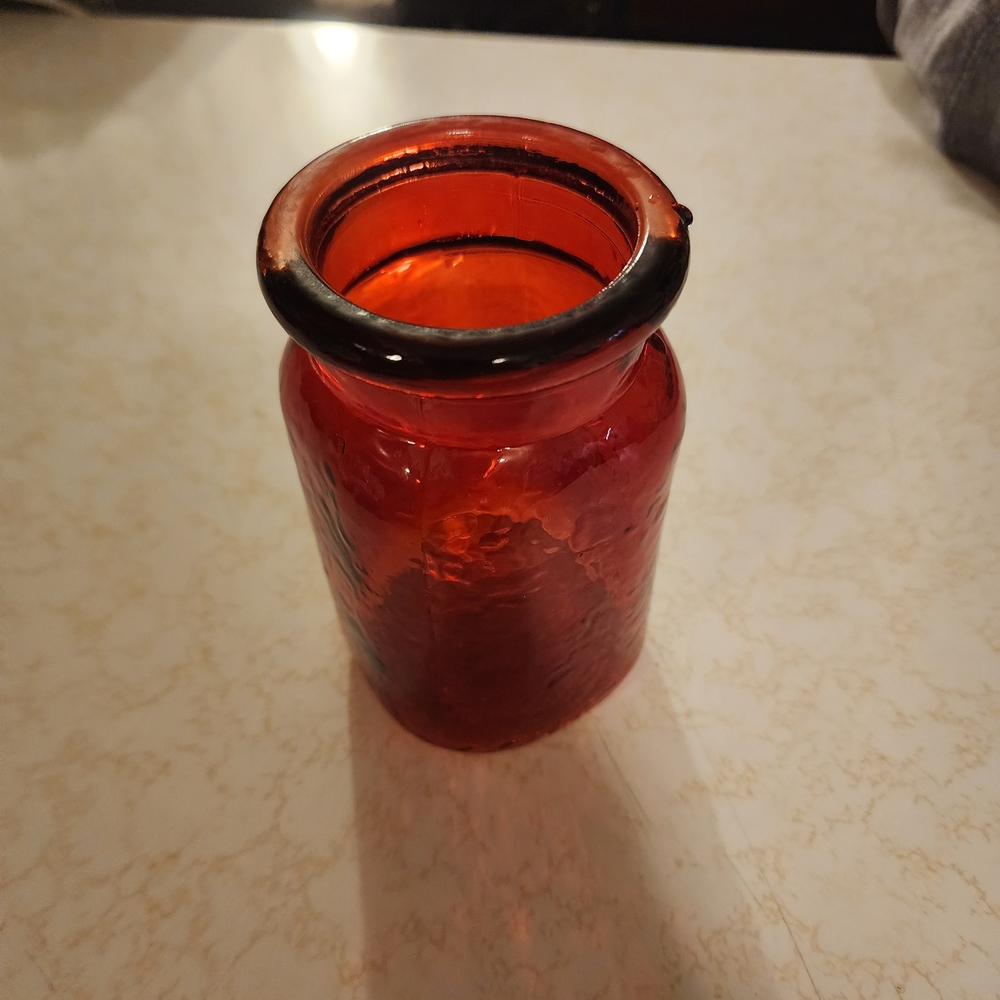 Vintage Red Glass Vase